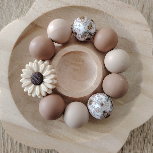 bracelet enfant perle et fleur